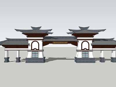 中式景区大门