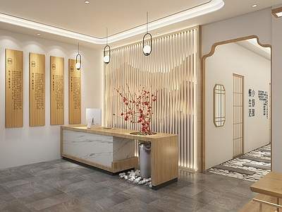 新中式采耳店 养生理疗 按摩足道 包间 前台