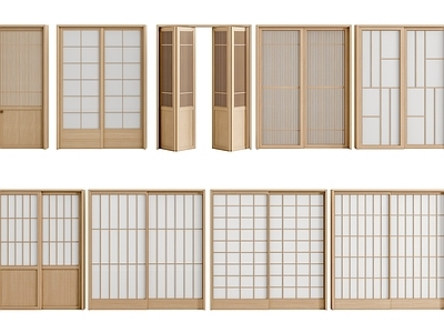 日式推拉门 移门 樟子门 格子门 折叠门 单开门 厨卫门