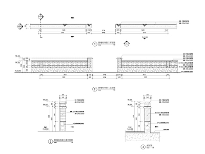 新农村青砖红砖小院院墙 施工图