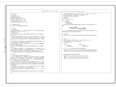 景观给排水设计说明 图库