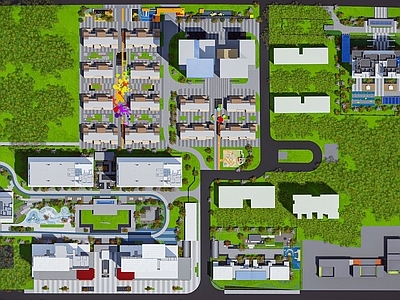 现代小区景观 住宅景观