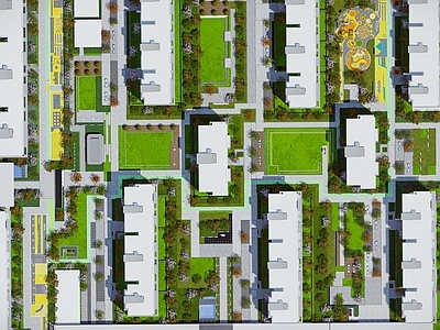 现代小区景观 住宅