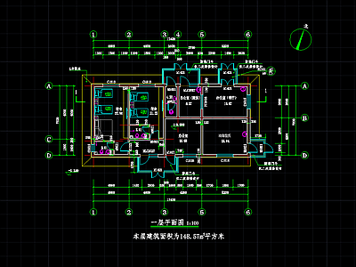 小型一层办公室平面图