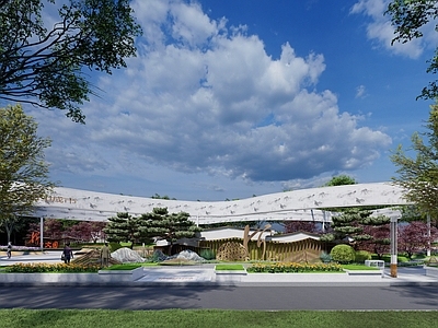 新中式城市口袋公园