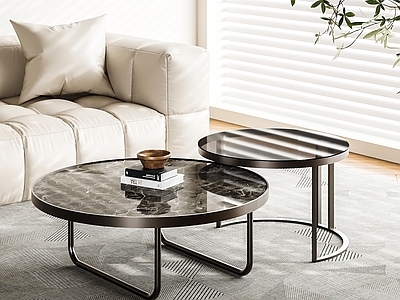 现代茶几 饰品 摆件 圆形 子母形 金属茶几 玻璃茶几 大理石茶几 圆茶几