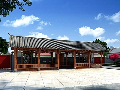 新中式廊架