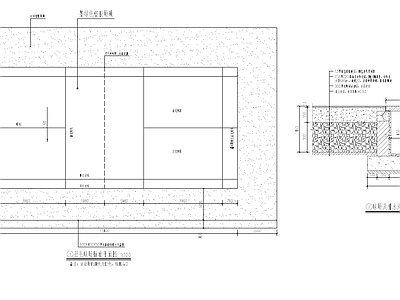 羽毛球场标准做法详图 施工图  景观小品