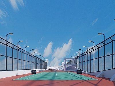 现代网球场