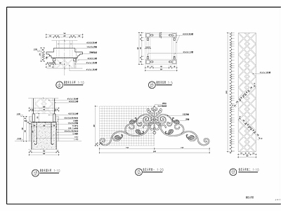 欧式简约铁艺花廊架 施工图