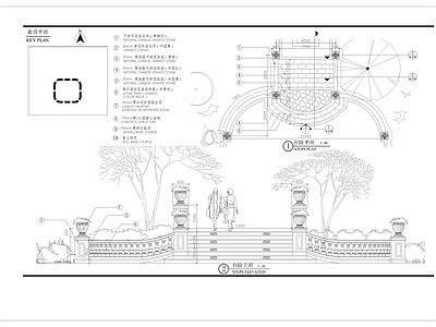 入口台阶细部 施工图