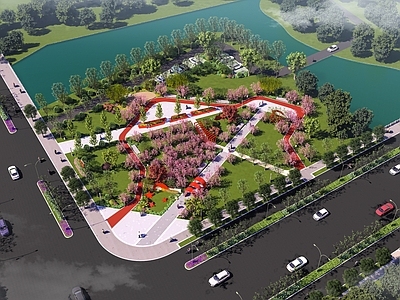 现代党建主题游园 红色游园
