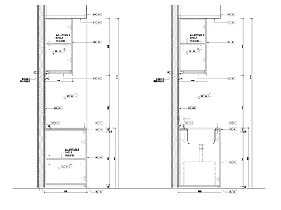 茶水柜节点 施工图 柜类 家具节点详图