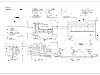 广场台阶细部 施工图