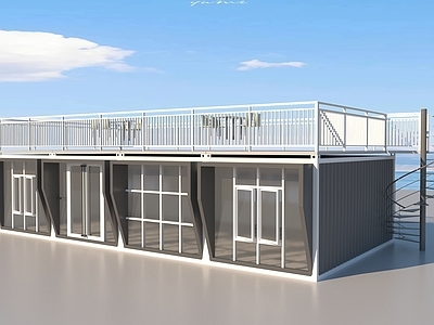 现代网红集装箱 办公室 特色建筑 户外露营打卡
