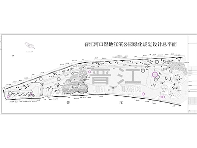 湿地江滨公园规划平面图