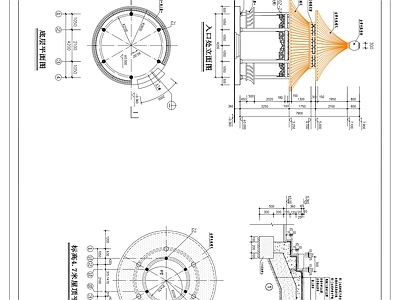 新古典双层景观亭 施工图