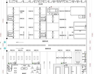 汽车维修厂 施工图