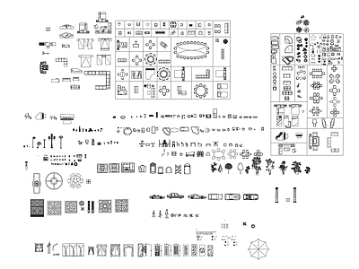 室内家具平立面 图库