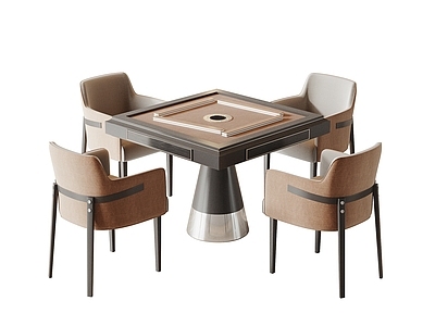 现代麻将桌 棋牌桌 单椅
