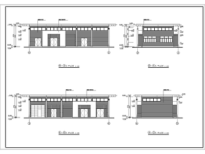 奔驰4s店建筑 施工图 展销厅