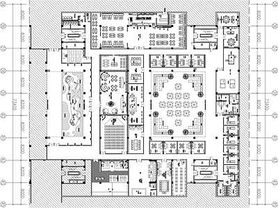 4000㎡地下室康养中心平面布置图