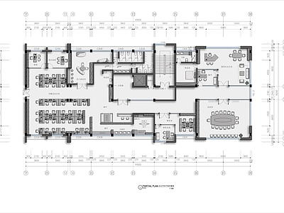 办公空间室内平面布置图