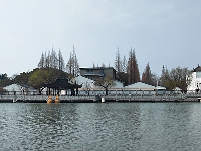 中式建筑风景 建筑 建筑植物