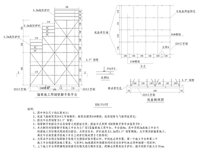 脚手架详图 施工图 建筑通用节点 结构节点图