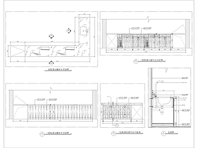 服务吧台柜体大样 施工图 节点 家具节点详图