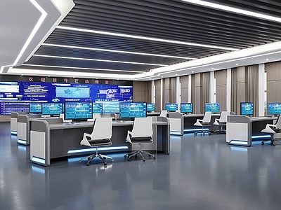 现代公安指挥室