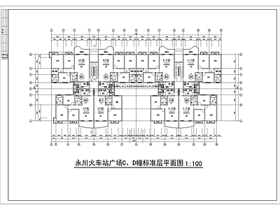 8层单元式住宅楼建施 施工图 概念方案