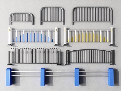 现代道路护栏 市政护栏 栏杆 围栏 公路护栏 隔离栏 防护栏 安全护栏
