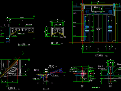 中式古典将军门 施工图 通用节点