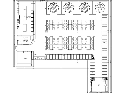 快餐店食堂平面方案