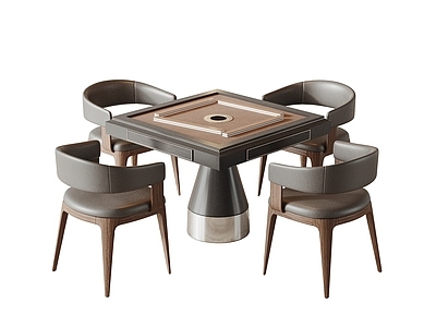 现代麻将桌椅 棋牌桌 麻将桌 单椅 休闲椅