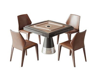 现代麻将桌椅 棋牌桌 麻将桌 单椅
