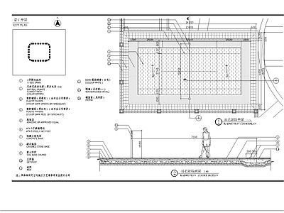 羽毛球场细部 施工图