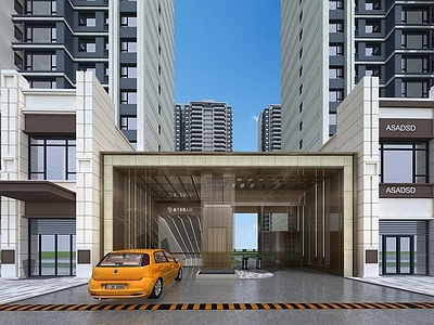 新中式小区大门 小区入口