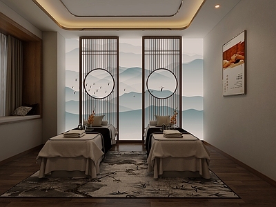 新中式美容SPA店包间