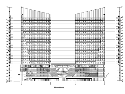 双子办公楼建筑 施工图