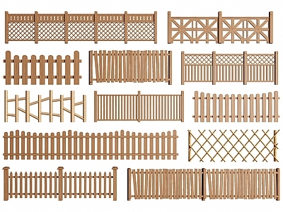 新中式栅栏 木 木