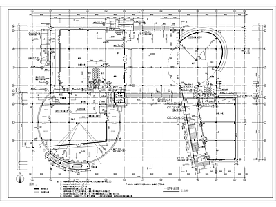 三层某学院学生活动中心建筑 施工图