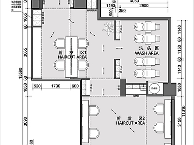 理发店平面布置图