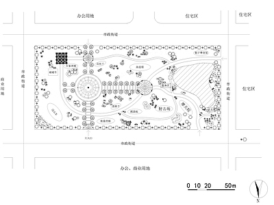 儿童公园绿化景观 施工图