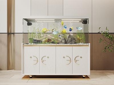 现代玻璃鱼缸 水族箱