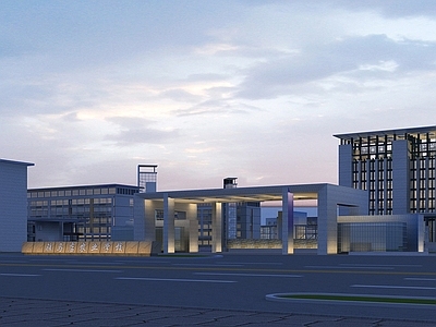 现代学校大门 学校入口