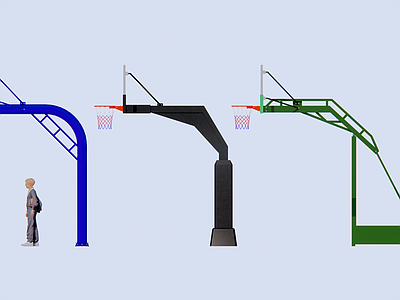 室内外篮球架 篮球框 篮球网 篮架详细结构