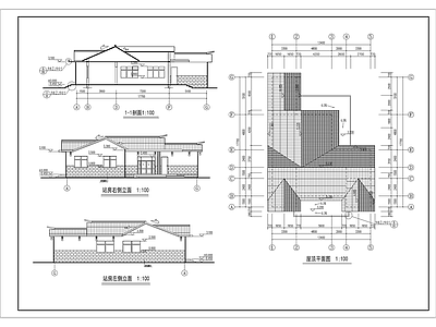 河南小型汽车站建筑 施工图