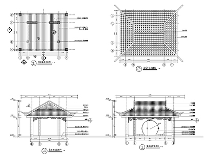 新中式景观亭 施工图